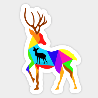 Colorful deer Sticker